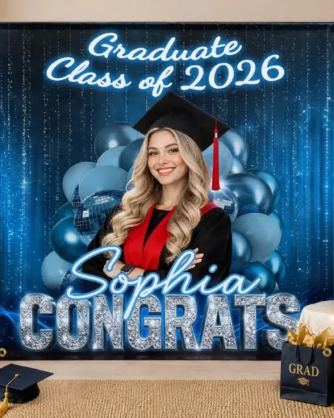 Made-to-Order Photo Backdrop ~ Celebrating Big Dreams
