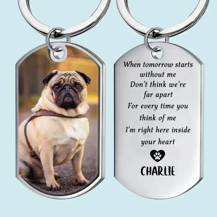 Made-to-Order Dog Keychain Dog Memorial Gifts For Loss Of Dog | New Arrival, Pet Memorial Gifts Cat Keychain AMZ