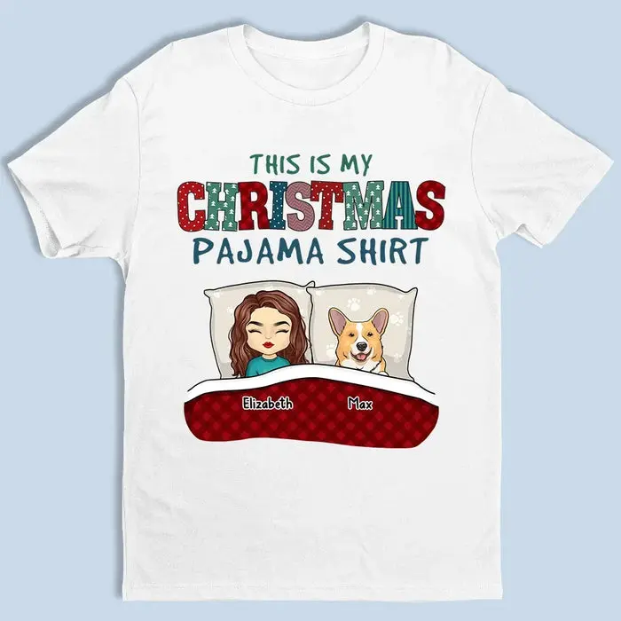 Tailored This Is My Christmas Pajama Shirt - Christmas Gift For Pet Owners, Pet Lovers