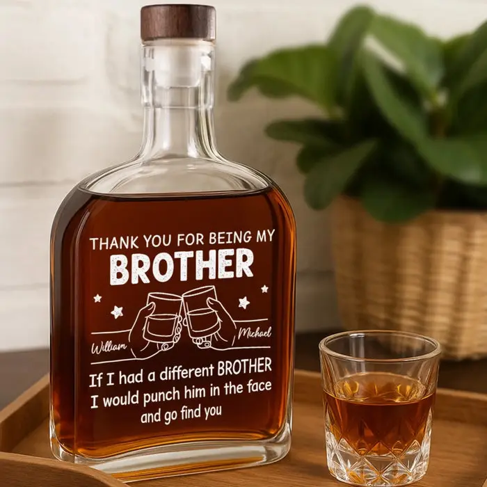 Personalized Whiskey Bottle - Same Roots Different Wings
