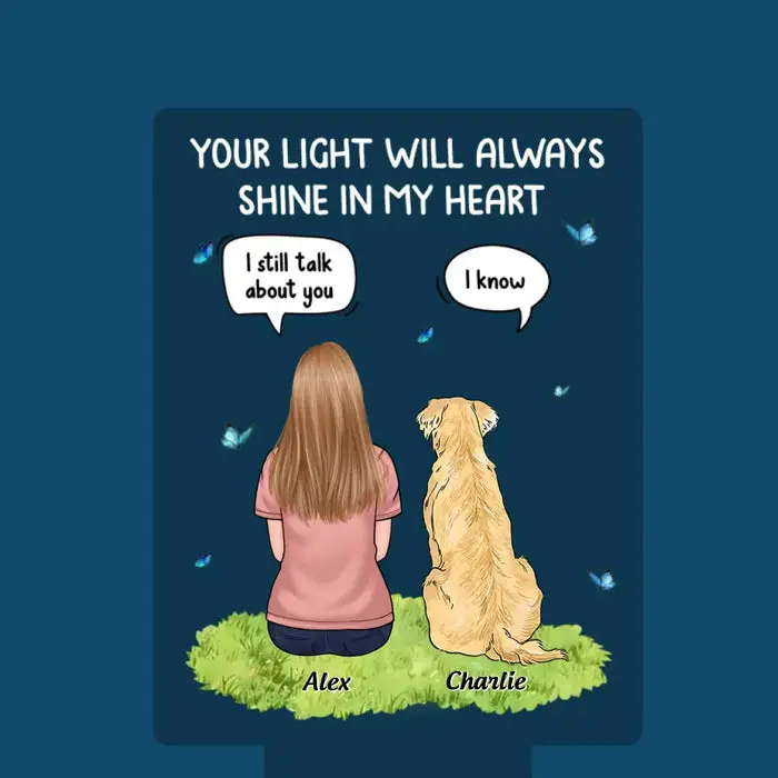 Bespoke Your Light Will Always Shine In My Heart - Sympathy Gift For Pet Owners, Pet Lovers - Image 2