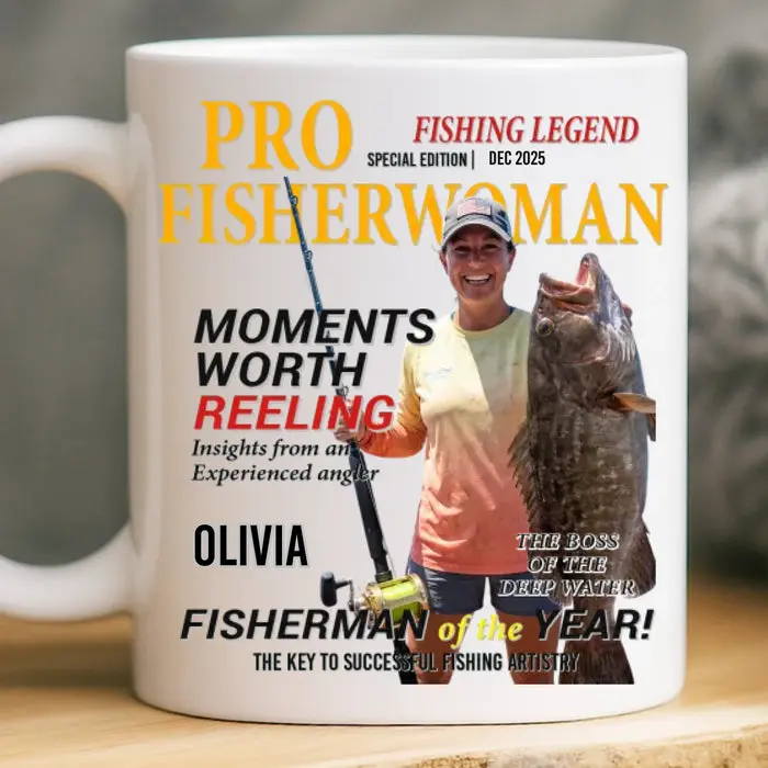 Custom-Made Photo Magazine Mug ~ Hooked On The Outdoors - Image 2