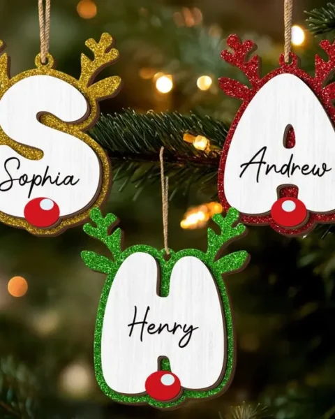 Personalized Double Layer Wooden Ornament | Family Makes Everything Bright