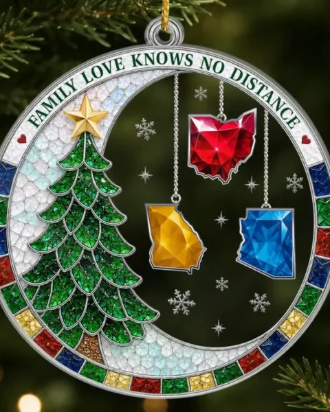 Bespoke Long Distance Acrylic Ornament | Christmas Sparkles Brighter With Family