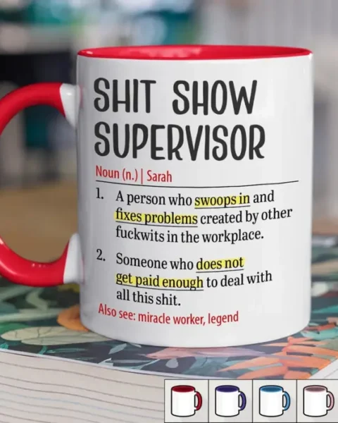 Tailored Cheeky Accent Mug ~ Sip Now Panic Later