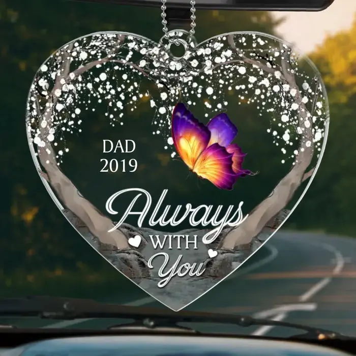 Personalized Always With You | Acrylic Custom Shaped - Sympathy Gift For Family Members - Image 2