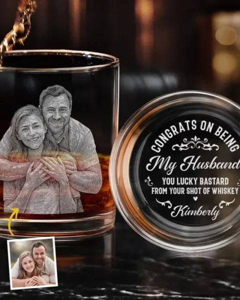 Custom-Made Photo Cheers To The Man Who Won The Jackpot - Gift For Husband Wife, Anniversary