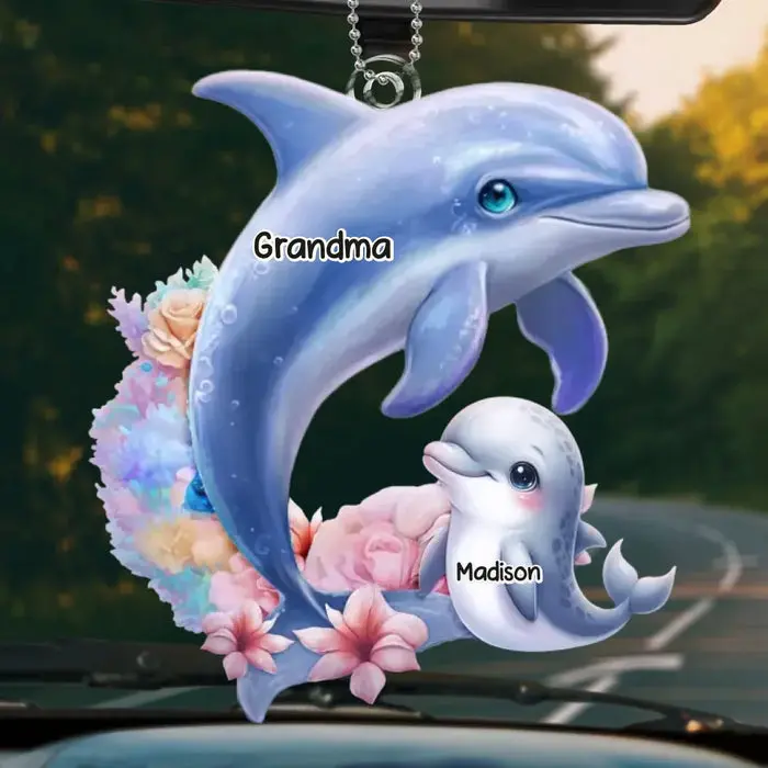 Made-to-Order Like A Dolphin, Grandma Brings Joy With Every Wave ~ Acrylic Custom Shaped - Gift For Mom, Grandma - Image 2
