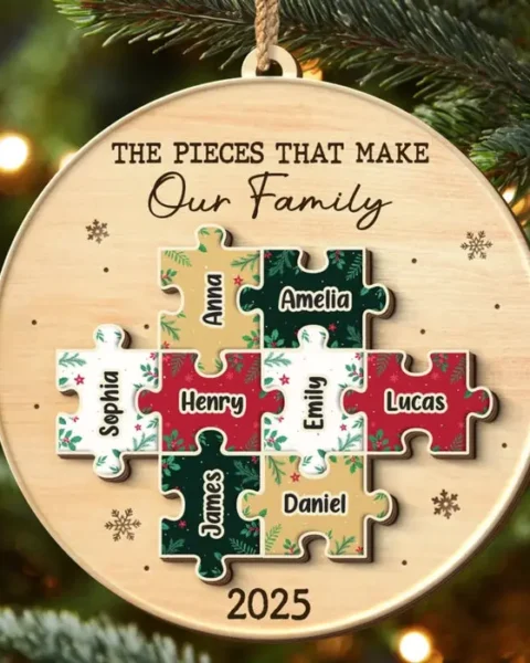 Tailored Double Layer Wooden Ornament | All The Pieces Of Us