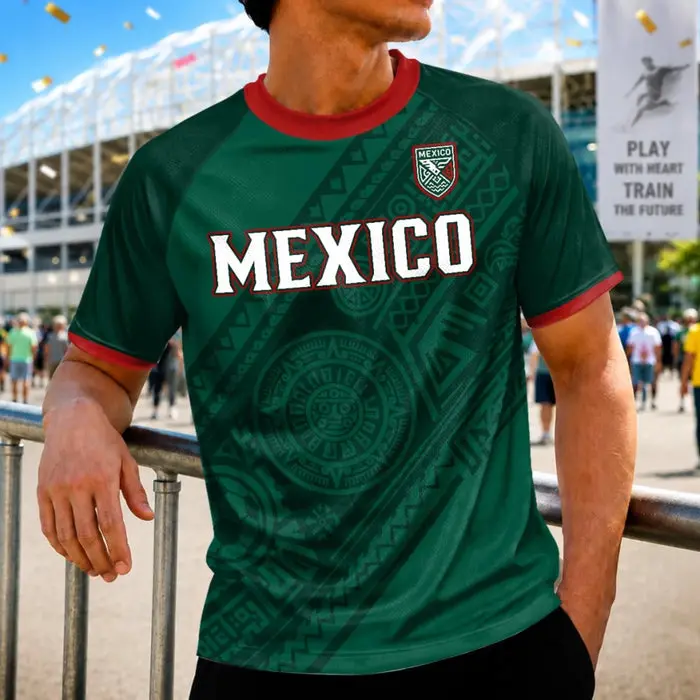 Made-to-Order Men's Mexico 2026 Jersey Shirt ~ The Emerald Green Football Era - Image 2