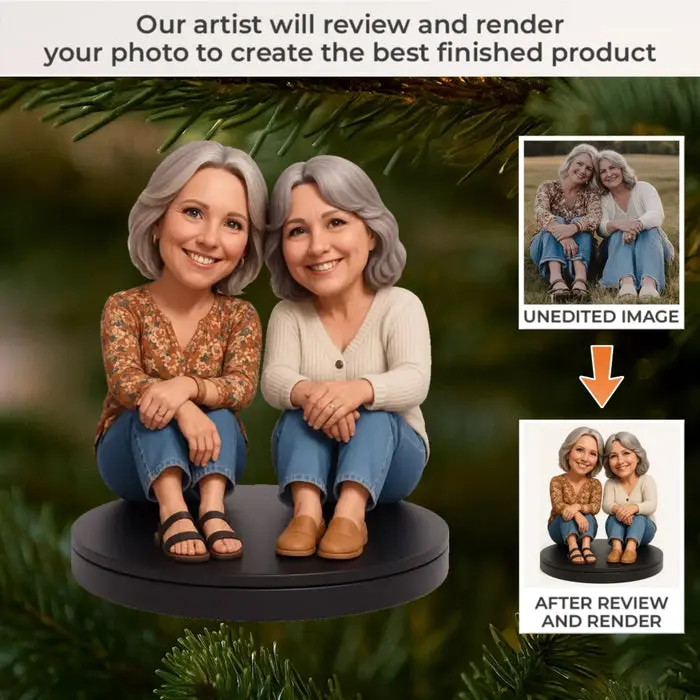 Tailored Photo Acrylic Ornament | Forever my bestie - Image 2