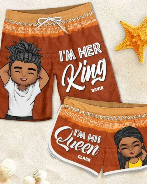 Bespoke I'm Her King - Gift For Couples, Husband Wife