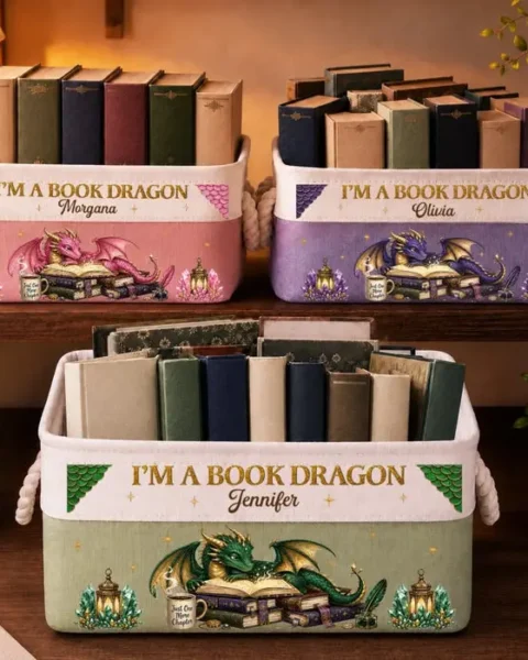 Custom-Made Storage Basket - Reading Is My Treasure