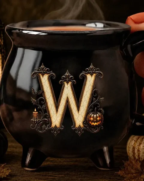 Made-to-Order 12oz Ceramic Cauldron Coffee Mug - Spooky Witchy Vibes Only