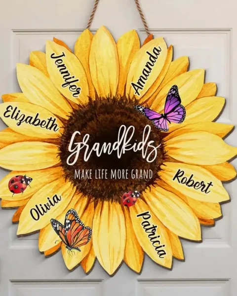 Bespoke Love Grows Grander With Grandchildren ~ House Warming Gift For Mom, Grandma