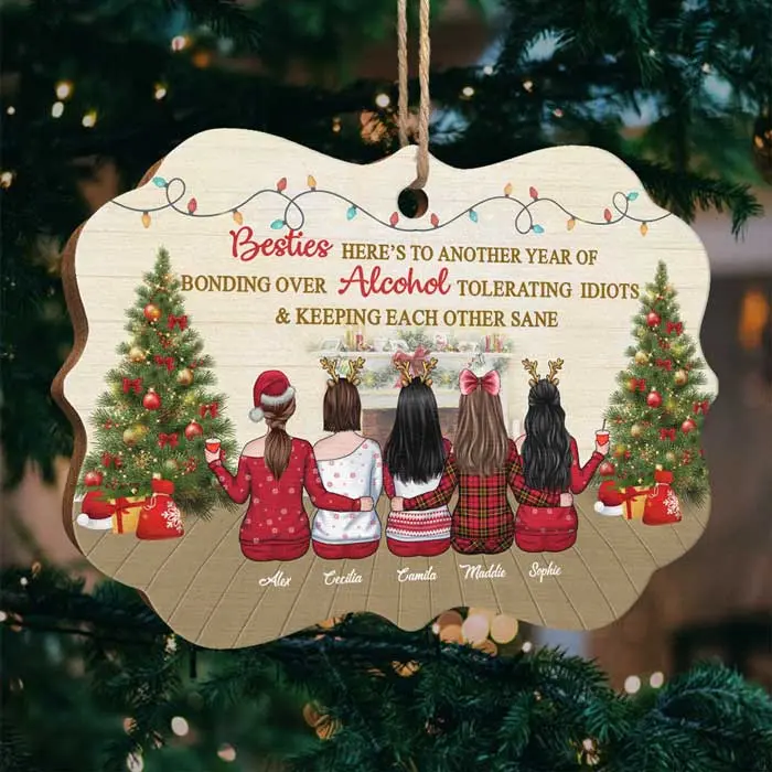 Custom-Made Here‚s To Another Year Of Bonding Over Alcohol | Gift For Bestie, Best Friend, Sister, Birthday Gift For Bestie And Friend, Christmas New Arrival Gift