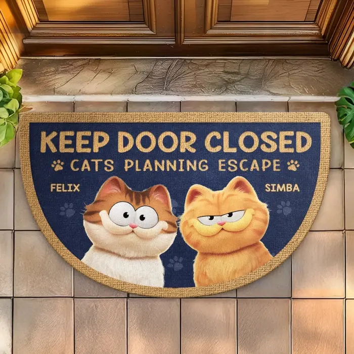 Bespoke Shaped Doormat - The Great Cat Escape