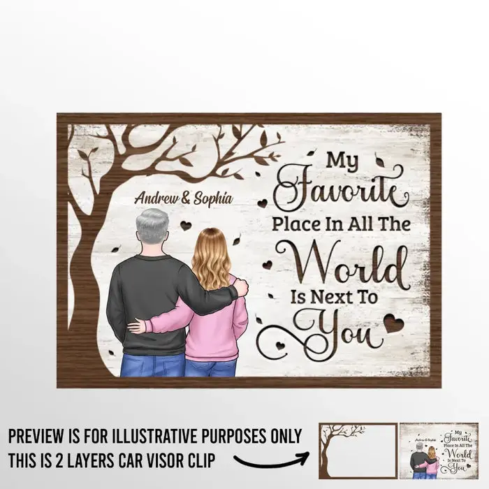 Bespoke Together Is My Favorite Place To Be ~ Gift For Husband Wife, Anniversary - Image 2
