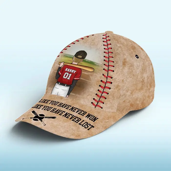 Personalized Practice Like You Have Never Won - Gift For Family Members, Baseball Players, Baseball Lovers - Image 2
