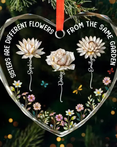 Tailored Heart Glass Ornament - Bloom Where We Belong