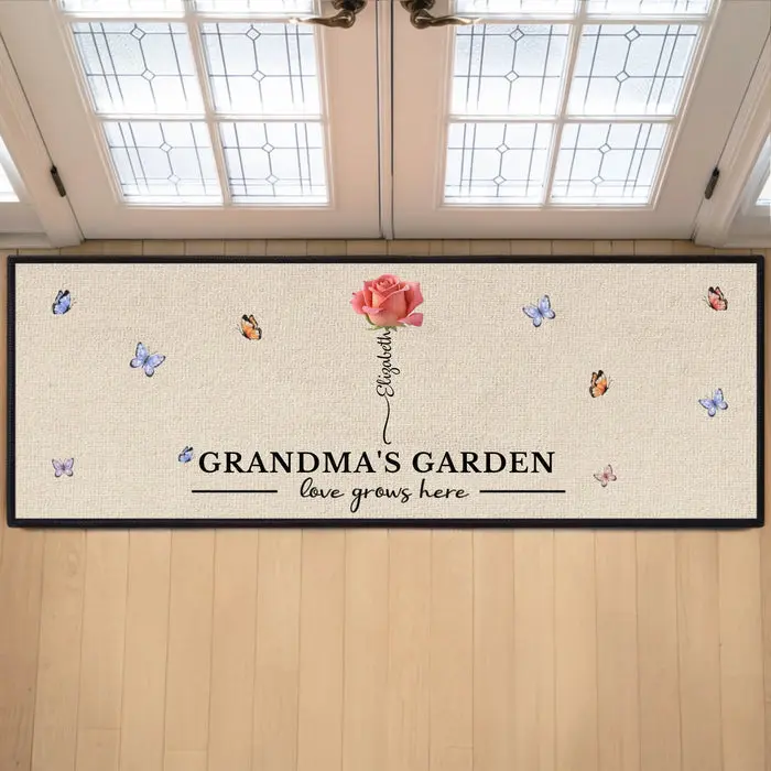 Personalized Runner Rug - This Garden Grows With Every Grandchild - Image 2