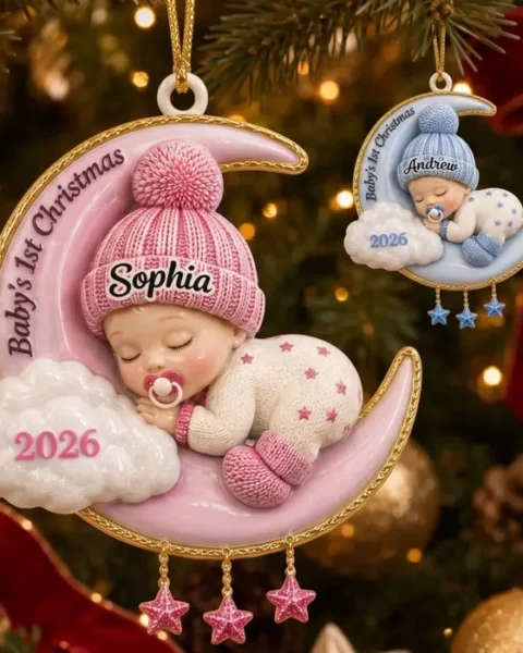 Custom-Made First Christmas Premium 3D OrnamentMy Very First Christmas