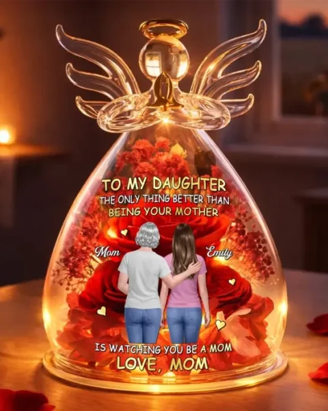 Tailored Angel Glass Dome With Preserved Flowers ~ You Makes Life Sweeter
