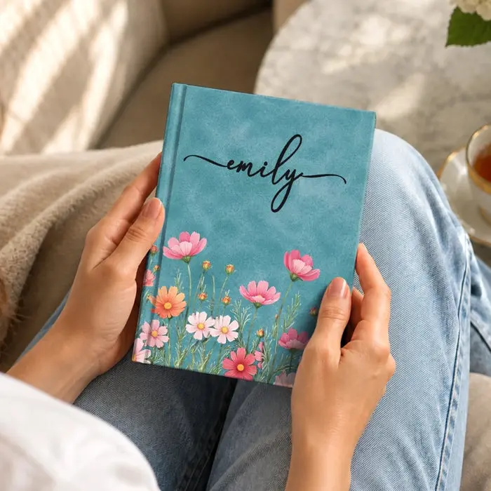 Personalized Hardcover Journal ~ Sweet Floral Memory Keeper - Image 2