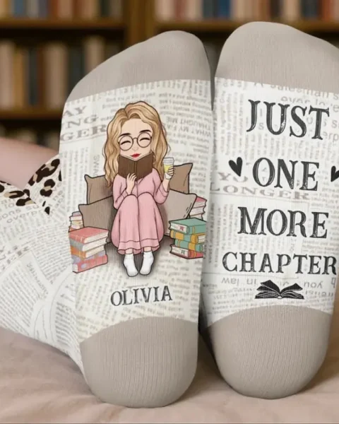 Bespoke Crew Socks ~ Books Are My Happy Place