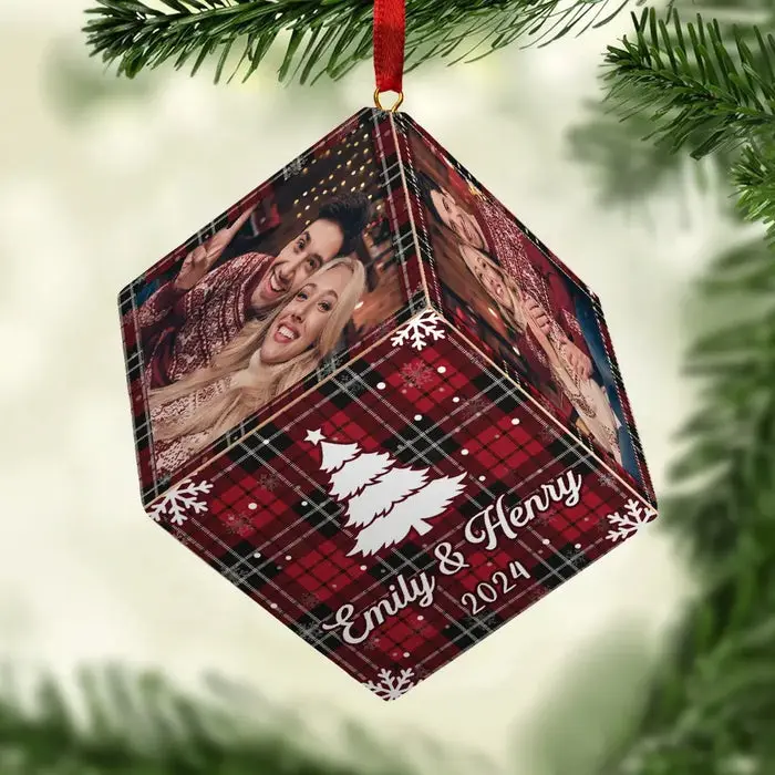 Personalized Photo Under The Mistletoe | Christmas Gift For Husband Wife, Anniversary