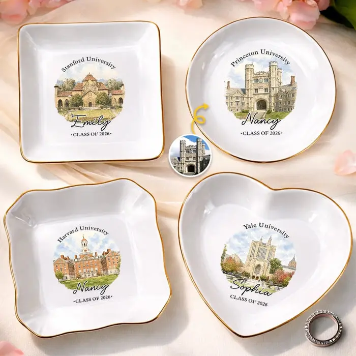 Bespoke Photo Jewelry Dish | Campus Dreams Served Beautifully