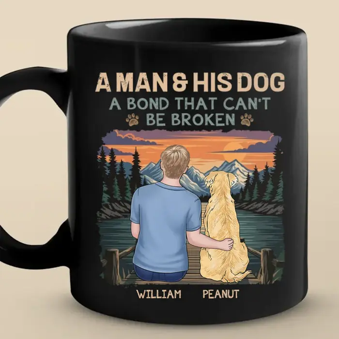 Personalized Black Mug | Proof Life Needs Dogs - Image 2