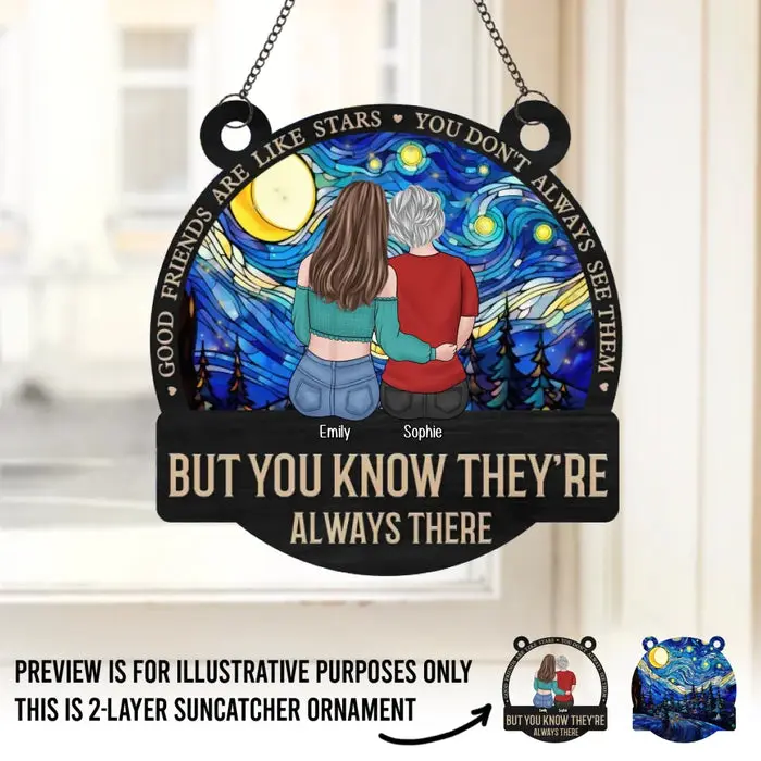 Personalized Good Friends Are Like Stars - Gift For Best Friends, BFF, Sisters - Image 2