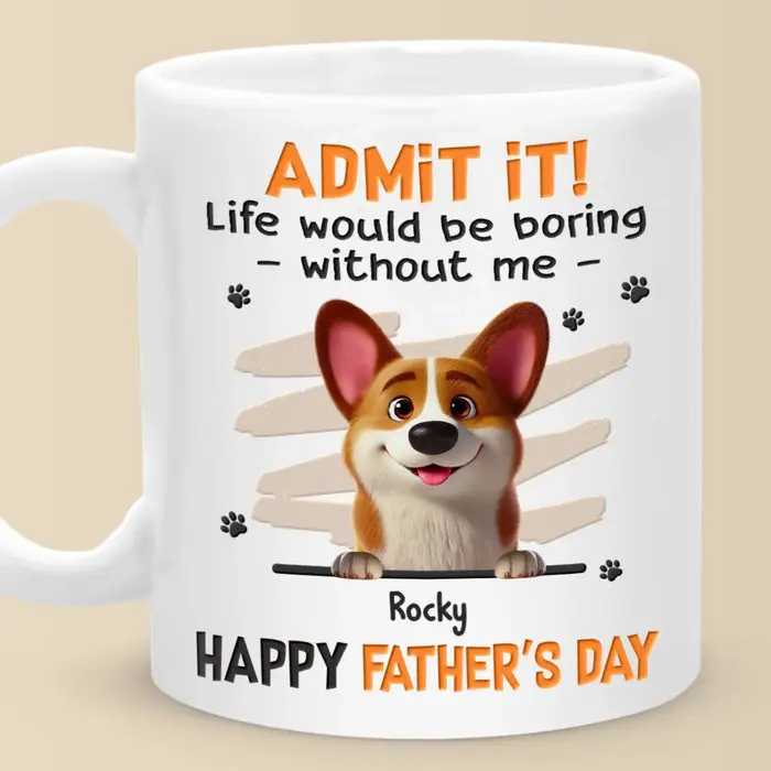 Custom-Made Fetch Me A Hug, Dad ~ Father's Day, Gift For Pet Owners, Pet Lovers