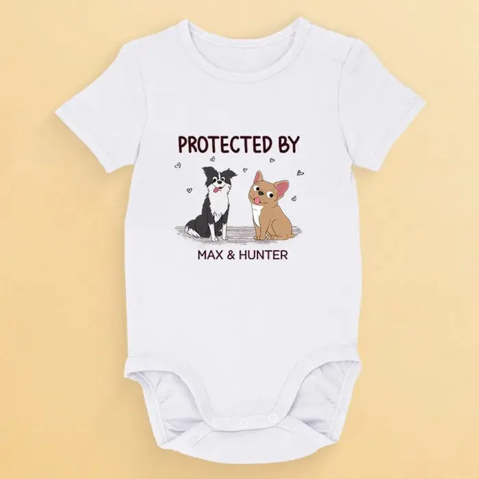 Tailored Protected By Friendly Army | Baby Shower Gift, Gift For Pet Owners, Pet Lovers