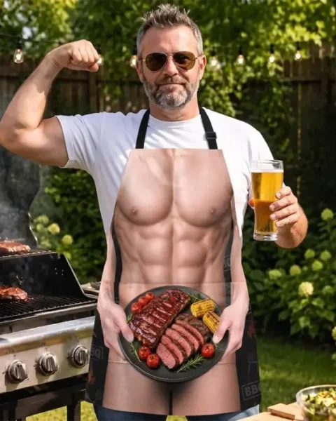 Tailored Quirky Apron With Pocket - Chef By Accident