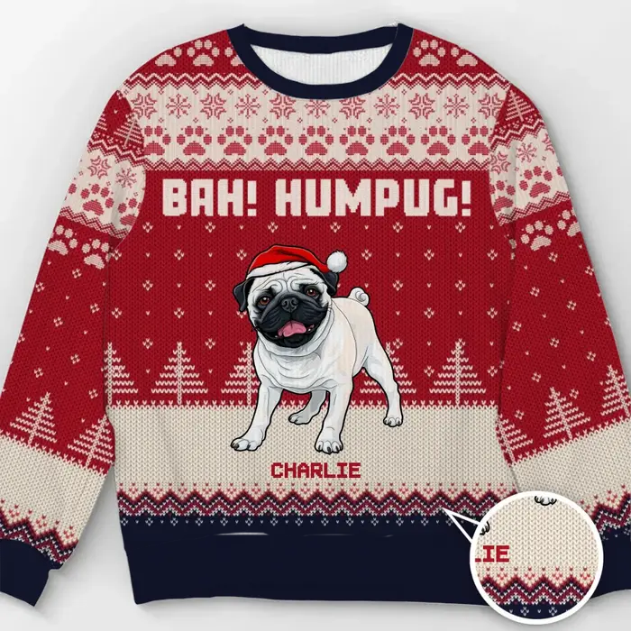 Bespoke Santa Paws Is Coming To Town ~ Unisex Wool Jumper - Christmas Gift For Pet Owners, Pet Lovers - Image 2