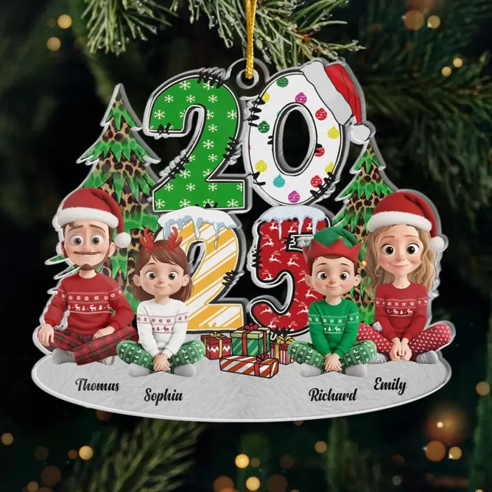Custom-Made Acrylic Ornament | Our Christmas Crew