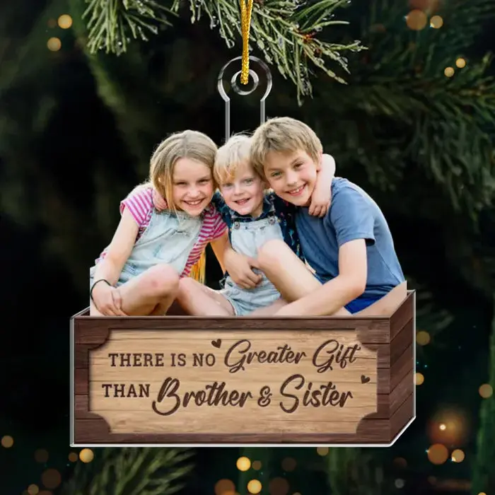 Made-to-Order Photo With You By My Side, Every Christmas Is Special ~ Acrylic Custom Shaped - Christmas Gift For Family Members, Siblings, Brothers, Sisters - Image 2