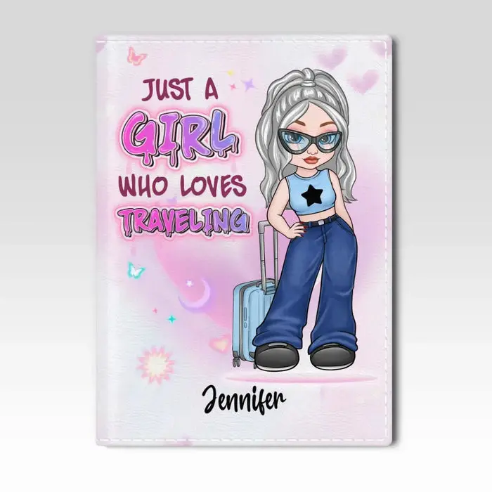 Tailored Just A Girl Who Loves Traveling - Holiday Vacation Gift, Gift For Adventure Travel Lovers - Image 2