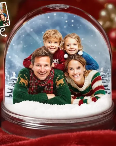 Made-to-Order Photo Acrylic Snow Globe | Encircled By Our Love