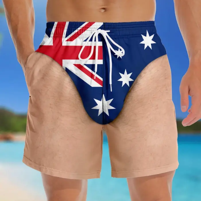Custom-Made Quirky Men Swim Trunks ~ Born For Summer - Image 2