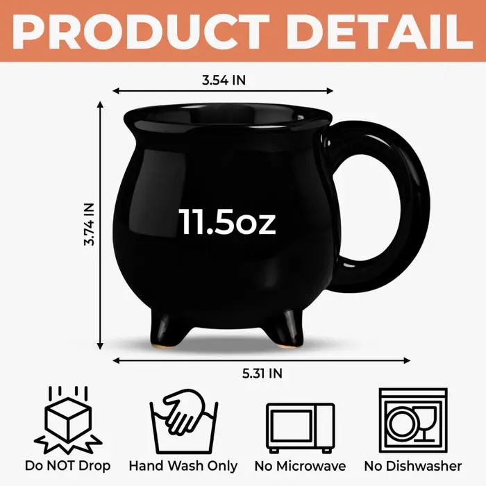 Tailored 12oz Ceramic Cauldron Coffee Mug ~ Trick Or Treat Yourself - Image 2
