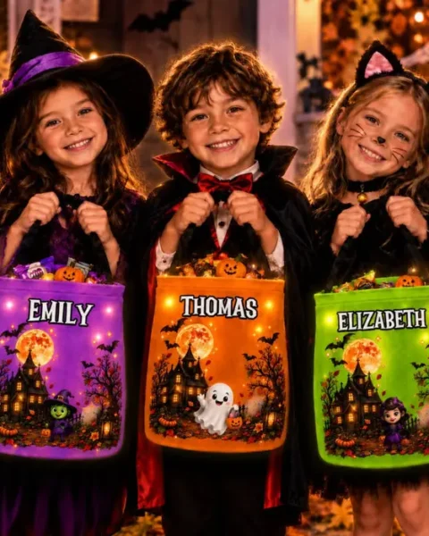 Bespoke LED Light Bucket Bag ~ Spooky Little Cutie