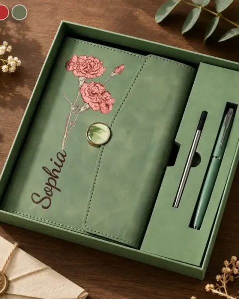 Custom-Made Leather Notebook Set ~ Living Life My Way