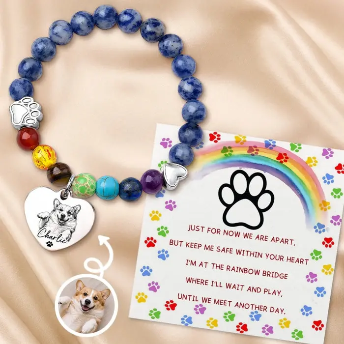Tailored Photo Rainbow Bridge Bracelet | Always In My Heart