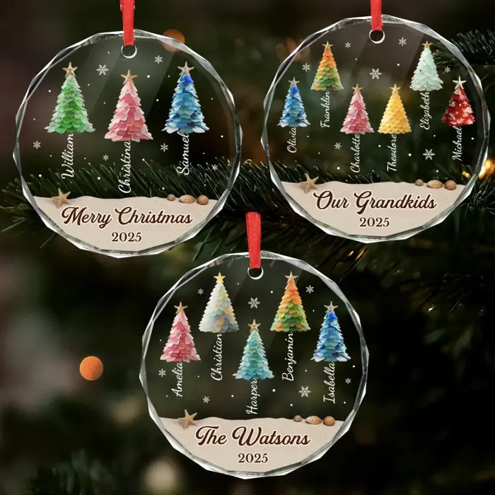 Bespoke Circle Glass Ornament - Where Joy Finds Home