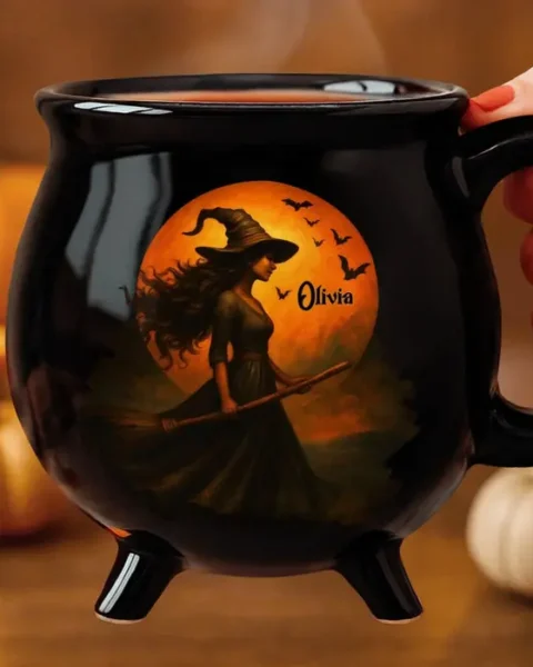 Made-to-Order Witch Cauldron Coffee MugWitching You A Wicked Brew AMZ
