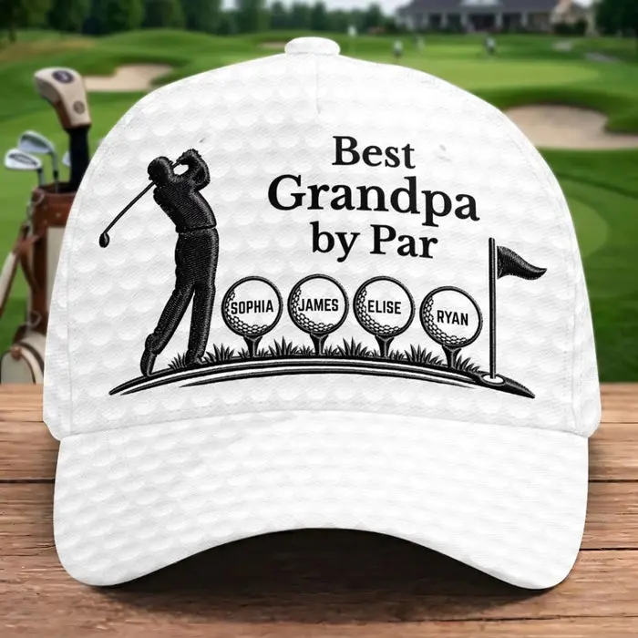 Bespoke Hat, All Over Print Classic Cap - Golf Days With Dad