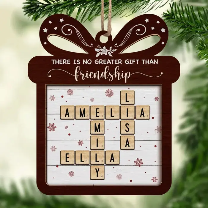 Custom-Made There Is No Greater Gift Than Friendship | Wood Custom Shaped - Christmas Gift For Best Friends, BFF, Sisters - Image 2